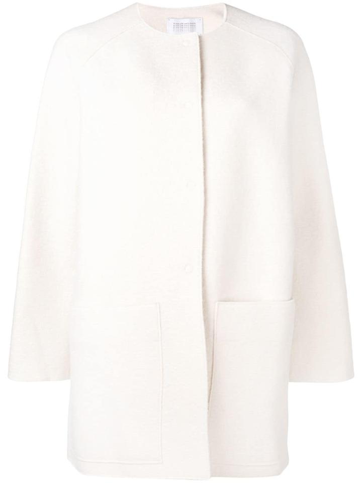 Harris Wharf London Boxy Single-breasted Coat - White