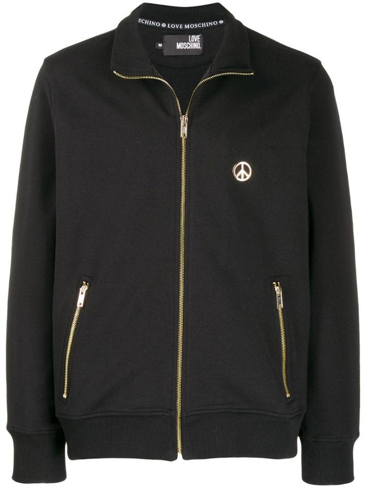 Love Moschino Peace & Love Track Jacket - Black