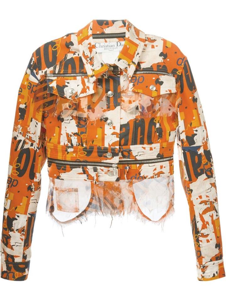 Christian Dior Vintage Printed Denim Jacket