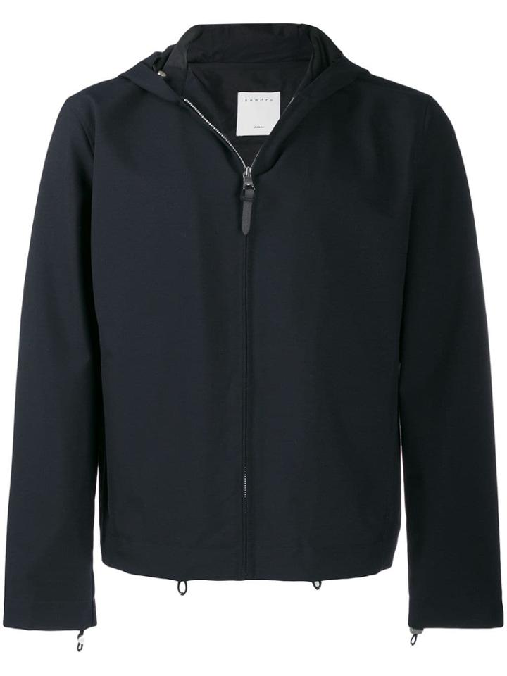 Sandro Paris Hooded Jacket - Blue