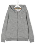 Paul Smith Junior - Zebra Embroidery Zipped Hoodie - Kids - Cotton/polyester - 16 Yrs, Grey