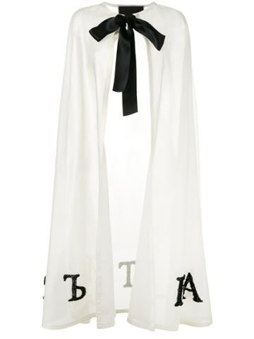 Djaba Diassamidze - Crystal Embellished Cape - Women - Viscose/glass - 40, Nude/neutrals, Viscose/glass