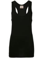 Laneus - Long Sleeveless Tank Top - Women - Polyamide/viscose - M, Women's, Black, Polyamide/viscose