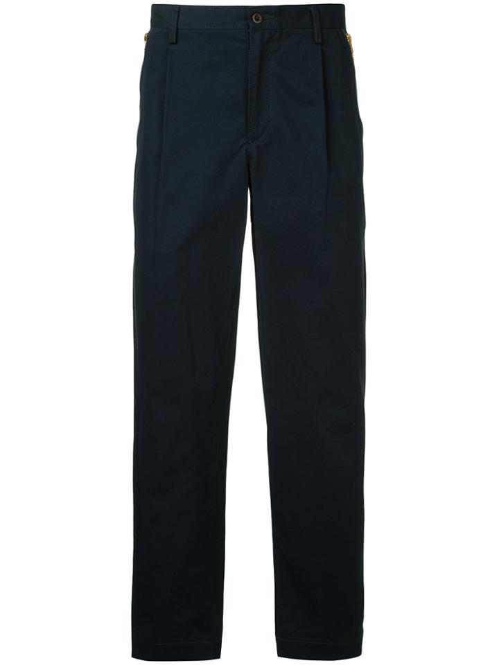 Kolor Tucked Cropped Trousers - Blue
