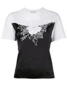 Each X Other Embroidered Heart Contrast Top - Black