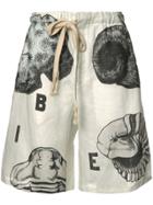 Loewe Shell Print Shorts - Nude & Neutrals
