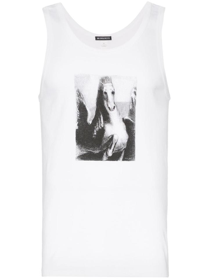 Ann Demeulemeester Printed Vest - White