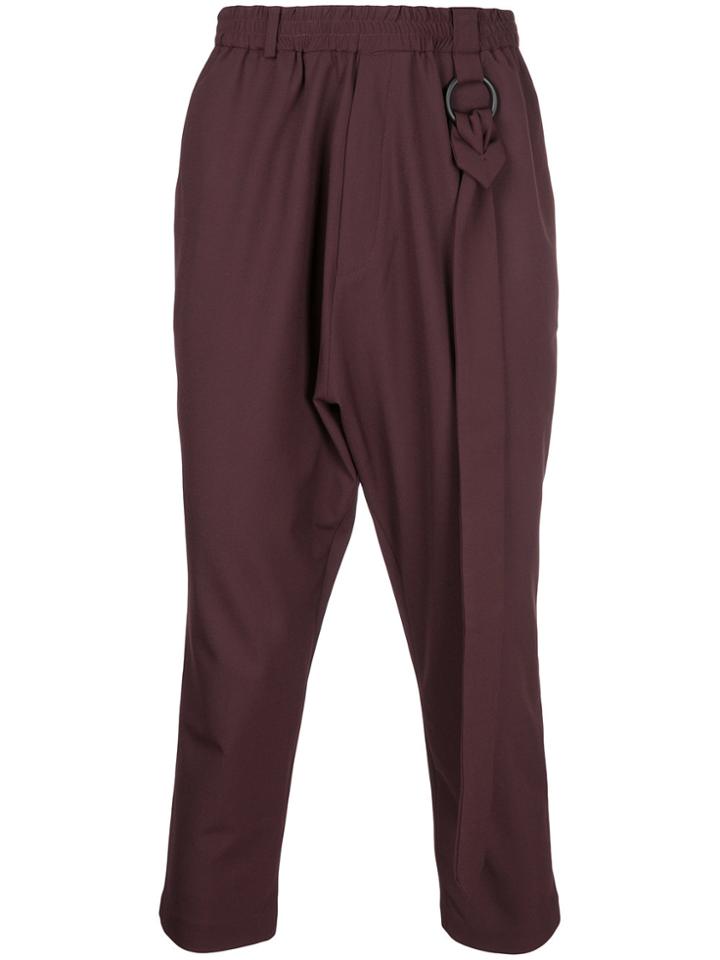 Necessity Sense High-waisted Loose Trousers - Red