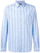 A.p.c. Striped Button Shirt - Blue