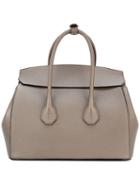 Bally Double Straps Tote, Women's, Brown, Calf Leather