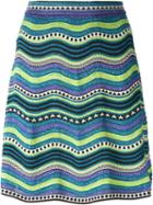 M Missoni Wave Stripe Knit Skirt