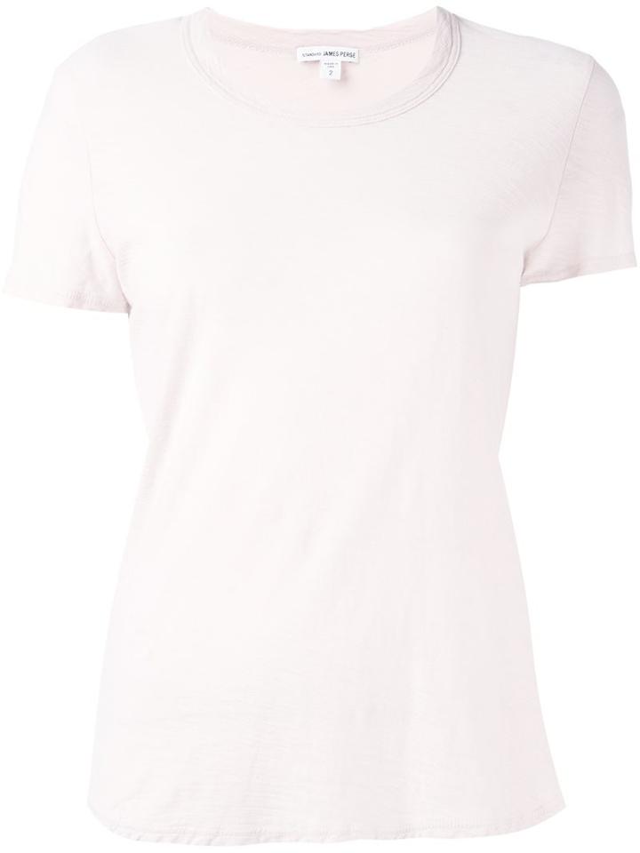 James Perse Blurry Stripes T-shirt, Women's, Size: 3, Pink/purple, Cotton