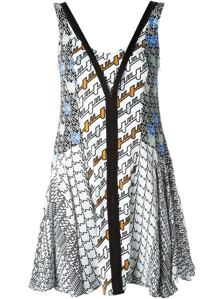 Kenzo Diagonal Stripes Dress, Women's, Size: 36, Black, Polyester