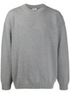 Kenzo Intarsia Knit Logo Jumper - Grey
