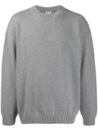 Kenzo Intarsia Knit Logo Jumper - Grey