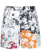Oscar De La Renta Floral Embossed Shorts