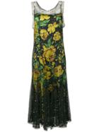 Richard Quinn Layered Gem Detail Dress - Black