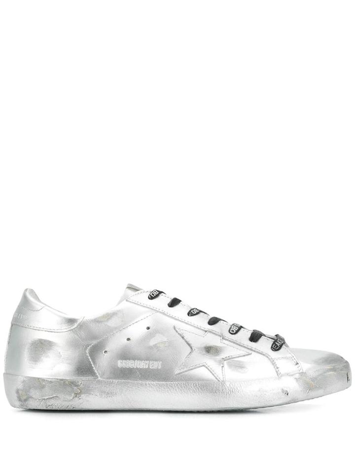 Golden Goose Deluxe Brand Superstar Ray Metallic Sneakers - Silver