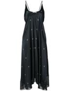 T By Alexander Wang Bone Print Trapeze Dress - Blue
