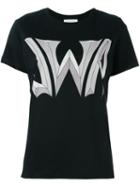 J.w. Anderson Graphic Logo T-shirt, Women's, Size: M, Black, Cotton
