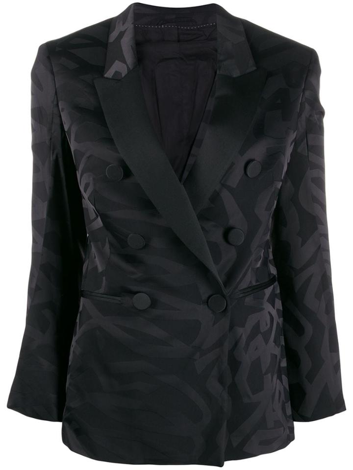 Neil Barrett Double Breasted Front Fastening Blazer - Black