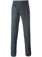 Incotex Straight Leg Trousers, Men's, Size: 33, Blue, Cotton/nylon/viscose/wool