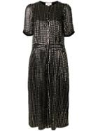 Temperley London Silver Beaded Short Sleeve Dress - Black