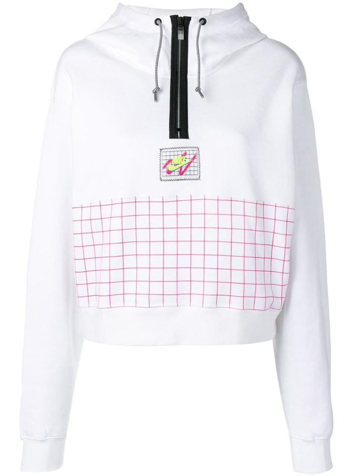 Nike Grid Print Hoodie - White