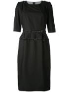 Wunderkind - Half Sleeve Shift Dress - Women - Silk/cotton - 36, Black, Silk/cotton