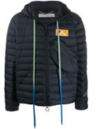 Off-white Zip-up Hooded Jacket - Blue