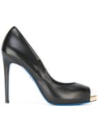 Loriblu Peep Toe Sandals - Black