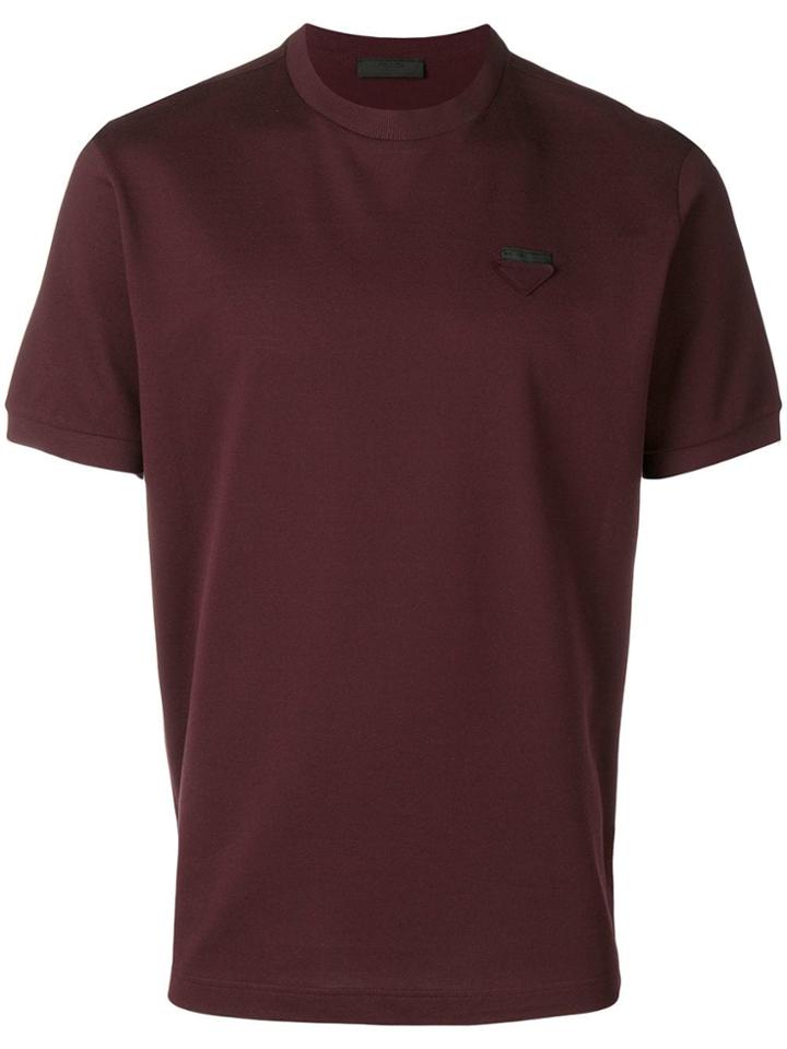 Prada Logo Patch T-shirt - Red