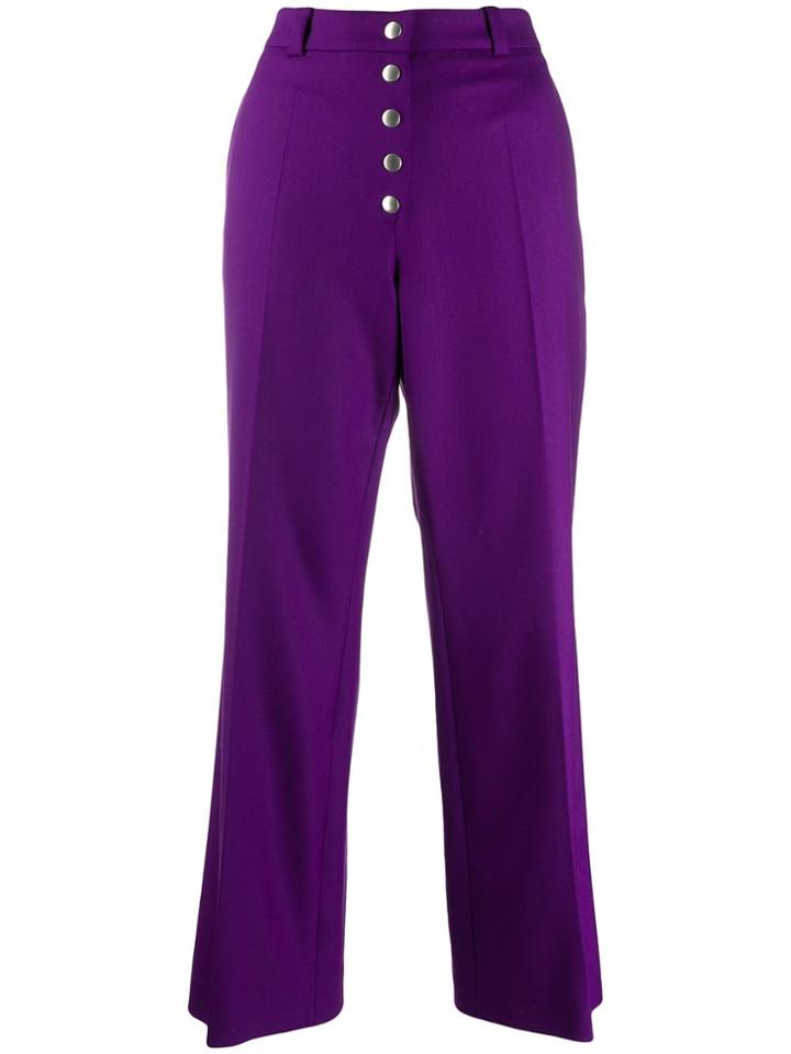 Sara Battaglia Cropped Length Trousers - Purple