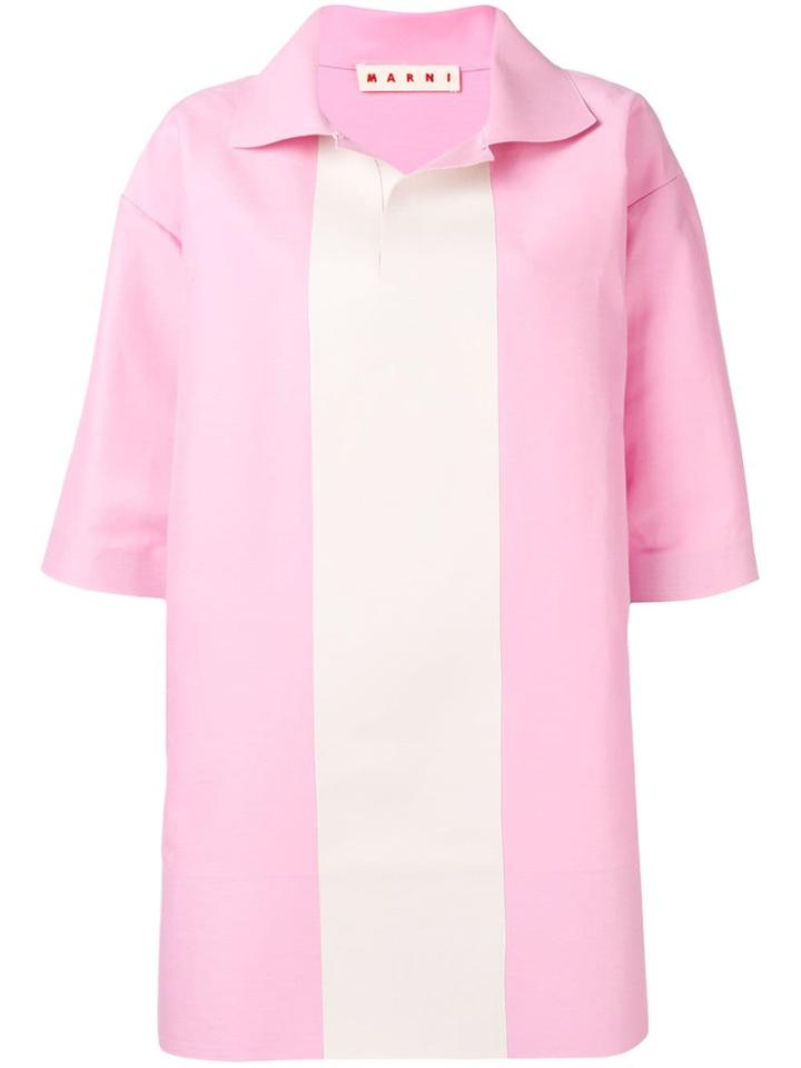 Marni Oversized Colour Block Shirt - Pink