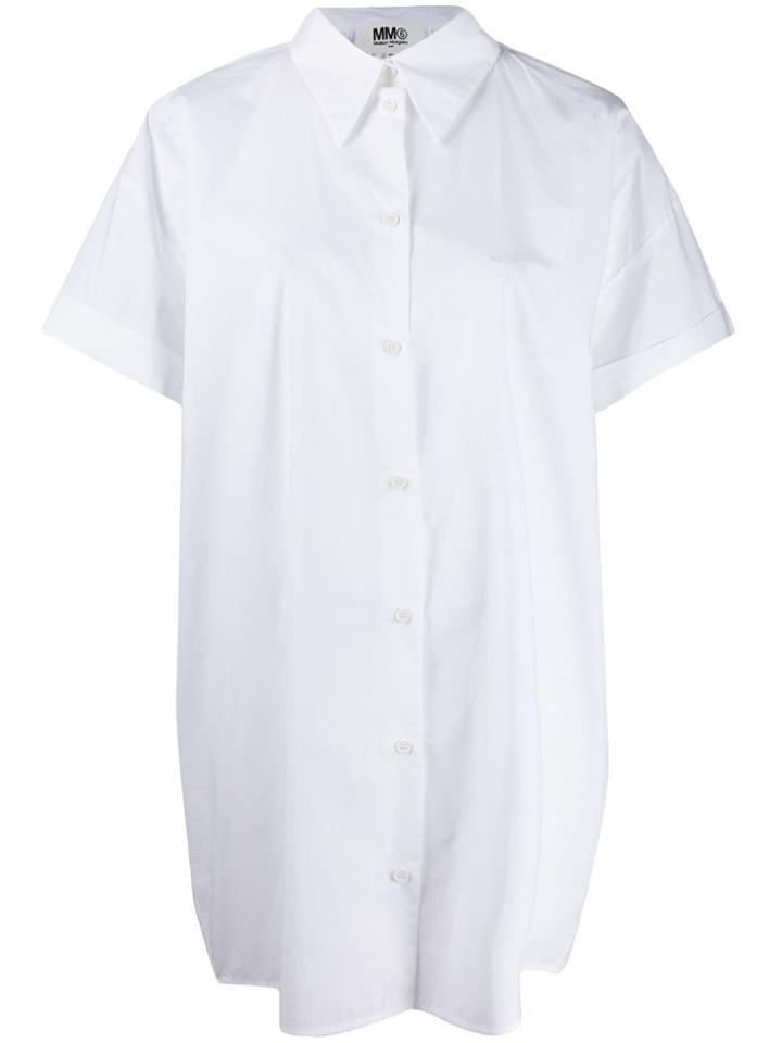 Mm6 Maison Margiela Oversized Shirt Dress - White