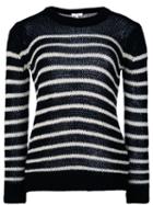 Iro - Somka Striped Sweater - Women - Acrylic/alpaca/merino - Xs, Black, Acrylic/alpaca/merino