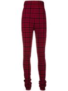 Philosophy Di Lorenzo Serafini Checked High-waist Trousers - Red