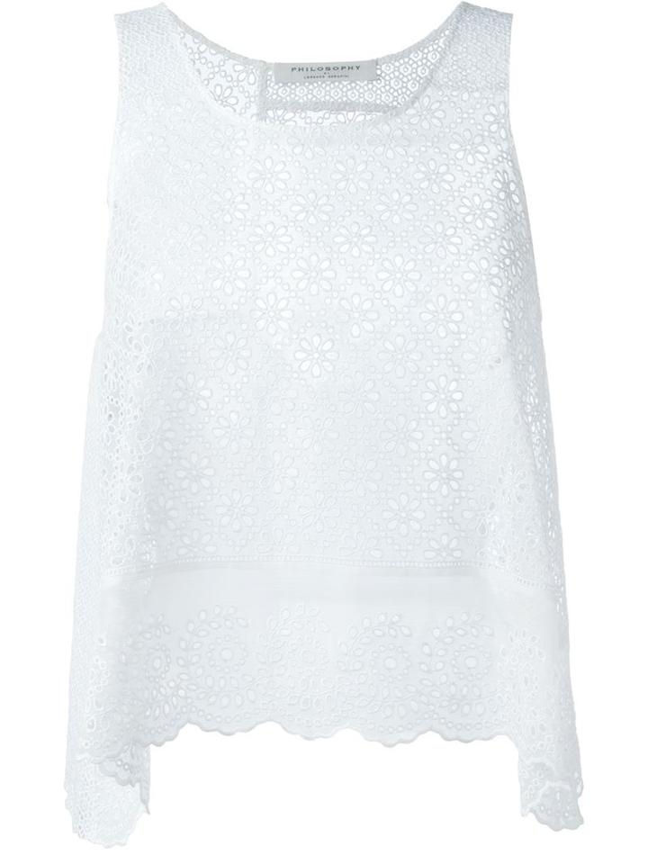 Philosophy Di Lorenzo Serafini Broderie Anglaise Tank Top