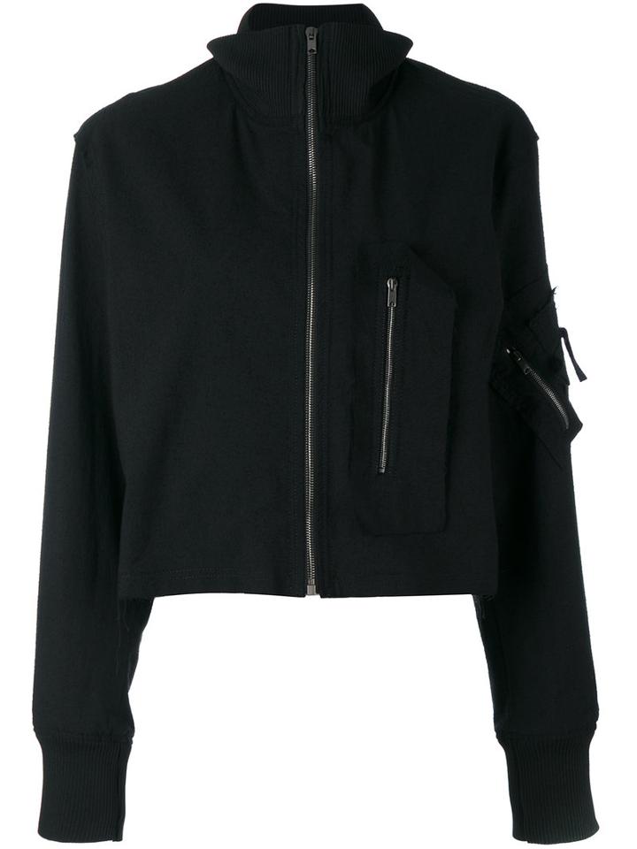 Damir Doma - Zip Up Roll Neck Jacket - Women - Cotton/polyamide/spandex/elastane/cupro - M, Women's, Black, Cotton/polyamide/spandex/elastane/cupro