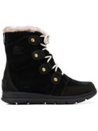 Sorel Lined Lace-up Ankle Boots - Black