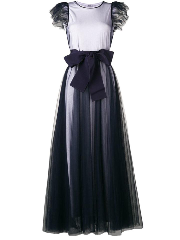 P.a.r.o.s.h. Mesh Panels Dress - Blue