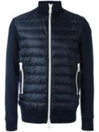 Moncler Padded Front Zip-up Jacket, Men's, Size: Xl, Blue, Polyamide/polyester/cotton