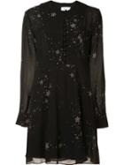 A.l.c. Stars Print Dress, Women's, Size: 8, Black, Polyester/silk