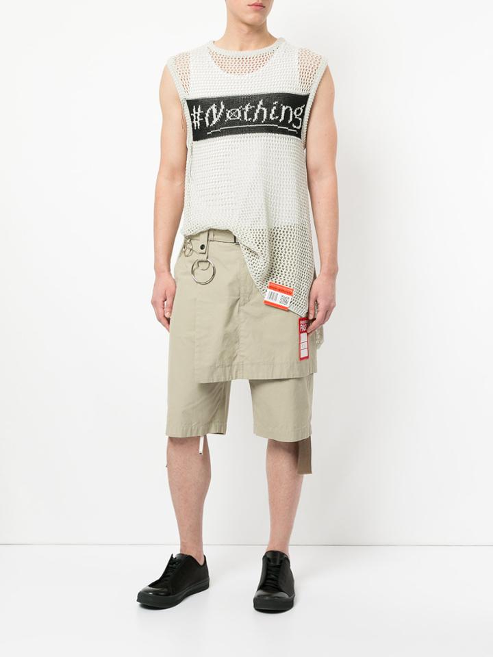 Maison Mihara Yasuhiro Buckled Shorts - Nude & Neutrals