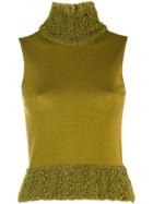 Christian Dior Vintage Roll Neck Knitted Top - Green