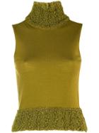 Christian Dior Vintage Roll Neck Knitted Top - Green