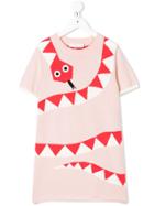 Stella Mccartney Kids Snake Knitted Dress - Pink