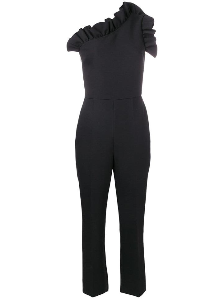 Msgm Ruffle Trimming Jumpsuit - Black