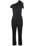 Msgm Ruffle Trimming Jumpsuit - Black