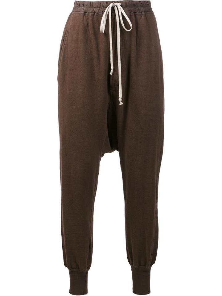 Rick Owens Drkshdw 'prisoner' Sweatpants, Men's, Size: Xs, Brown, Cotton